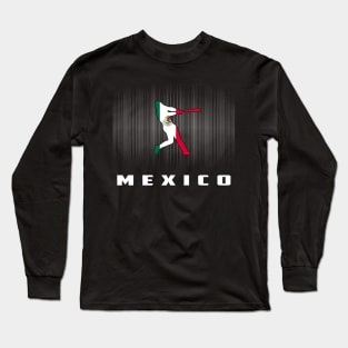 Mexico Retro Baseball Player I Love Mexican Men Women Long Sleeve T-Shirt